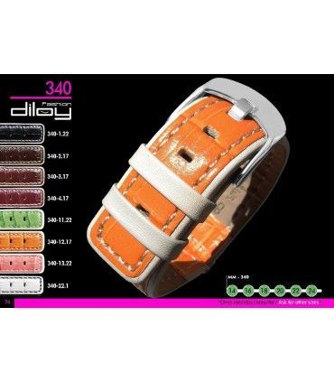 Correa de piel para reloj Diloy 340