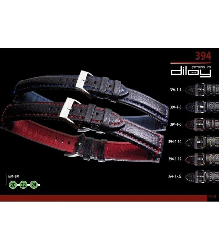 Correa de piel para reloj, Diloy 394