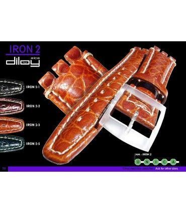 Correa de piel para repuesto reloj Swatch, Diloy Iron2