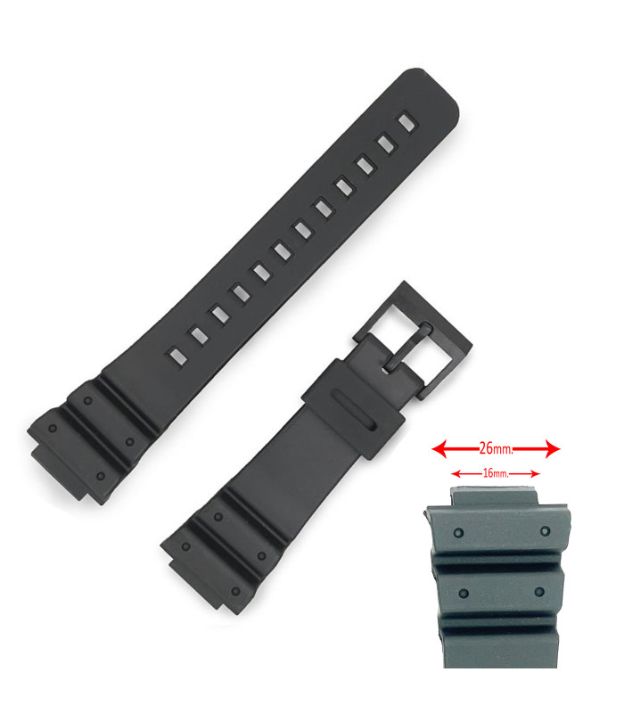 Correa reloj Diloy Compatible Casio DW5900, DW6000, DW6600, DW6695, QX-CGG1, WXCU, QXE72 Ref 304H5 - 10430837
