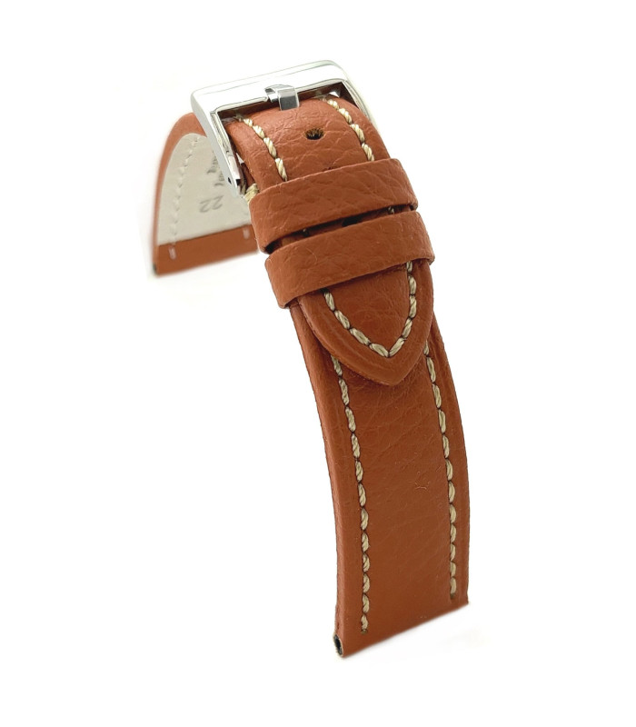 Correa Reloj Piel Cuero Vacuno con Grabado Bisonte 18mm 20mm 22mm 24mm 26mm Costura blanca Ref 376