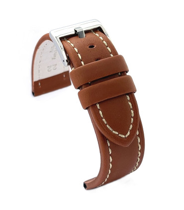 Correa Reloj Piel Cuero Vacuno Engrasado 18mm 20mm 22mm 24mm 26mm Costura blanca Ref 377