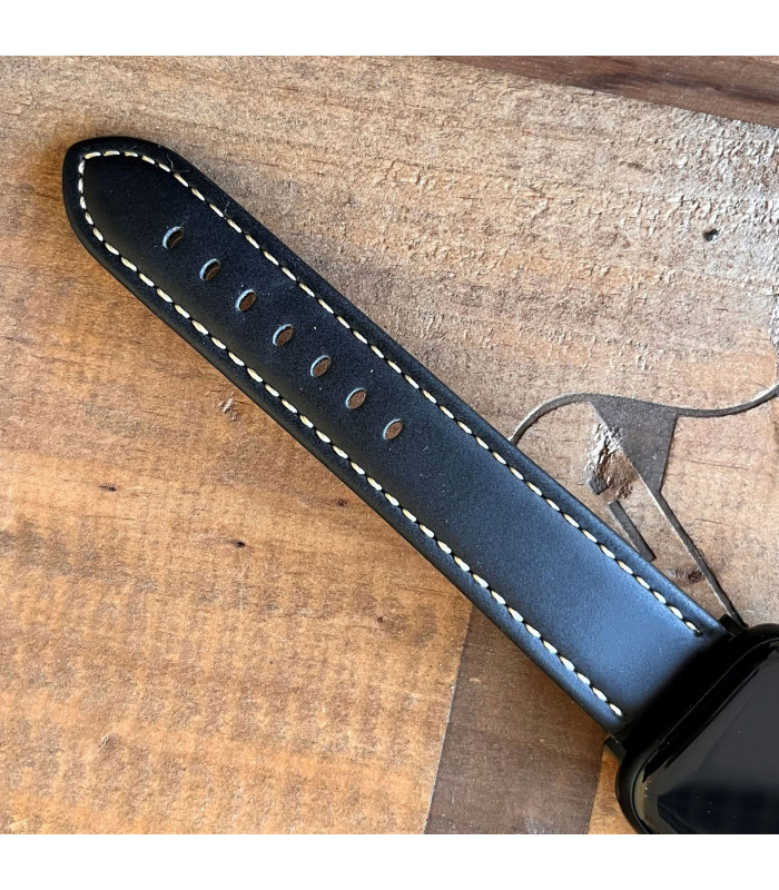 Correa Reloj Piel Cuero Vacuno Engrasado 18mm 20mm 22mm 24mm 26mm Costura blanca Ref 377