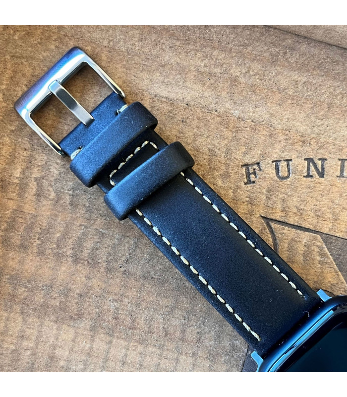 Correa Reloj Piel Cuero Vacuno Engrasado 18mm 20mm 22mm 24mm 26mm Costura blanca Ref 377