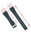 Correa para reloj Compatible con Casio DB-30 W-50U AQ-45 AB-10 AB-20 AQ-49 DB-53 DB-55 DBA-80 FB-52 SW-200 20mm Ref 254H5