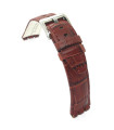 Correa de Reloj de piel compatible con Swatch Irony. Cuero grabado cocodrilo alligator 21-23mm Ref 328