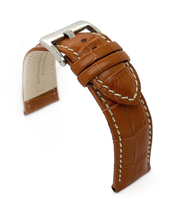 Correa cuero grabado cocodrilo alomada deportiva escama cuadrada – Diloy 368