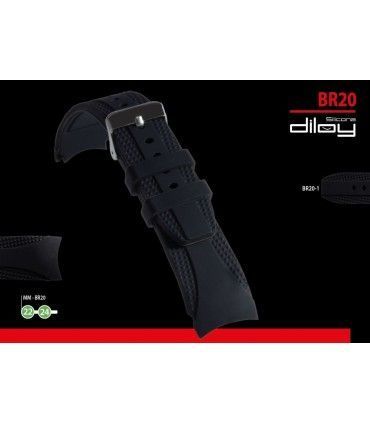 Correa de silicona para reloj, Diloy BR20