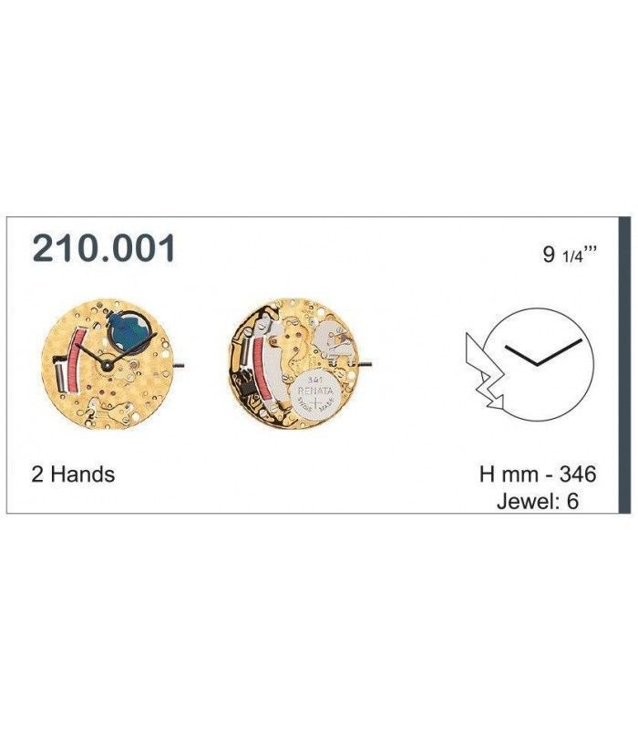 Máquina o movimiento para reloj ETA  210.001