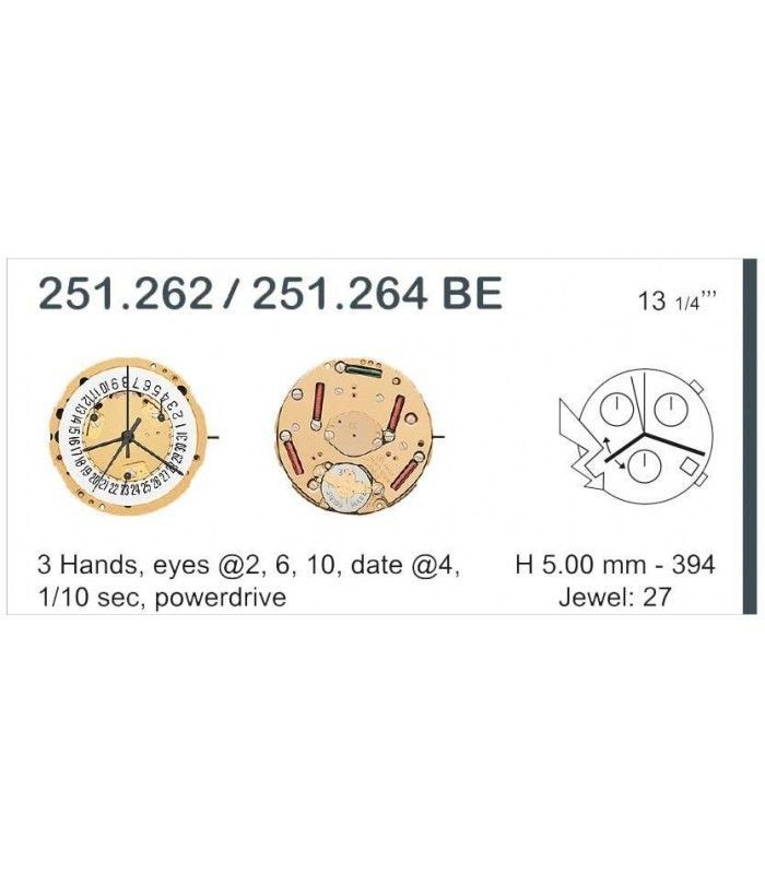 Máquina o movimiento para reloj ETA 251.262