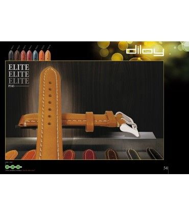 Correa de piel para reloj, Diloy P345