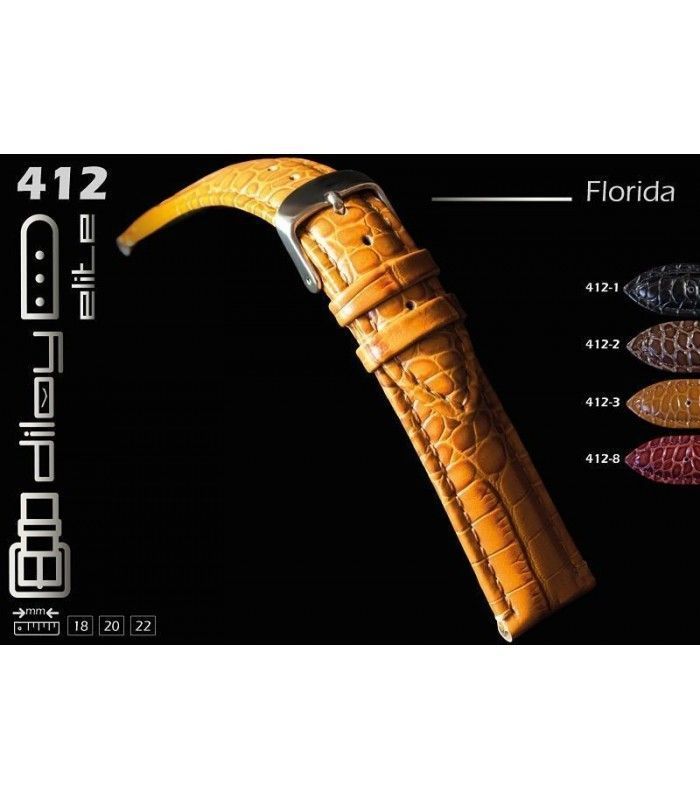 Correa de piel para reloj, Diloy 412 Florida