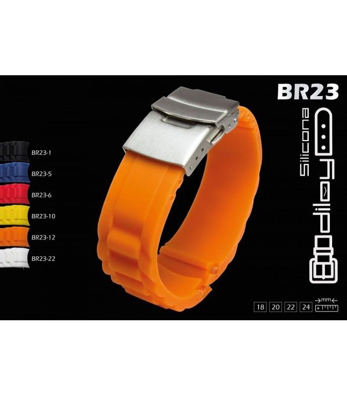 Correa de silicona para reloj, Diloy BR23