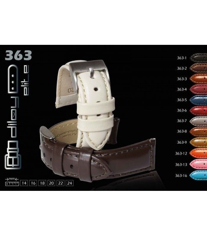 Correa de piel para reloj, Diloy 363