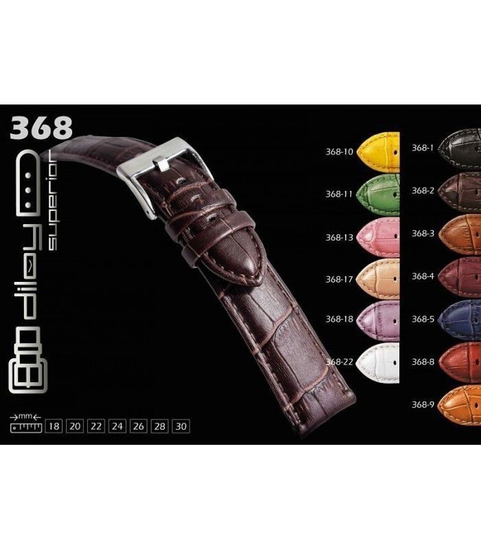 Correa reloj de piel imitación cocodrilo Diloy 368