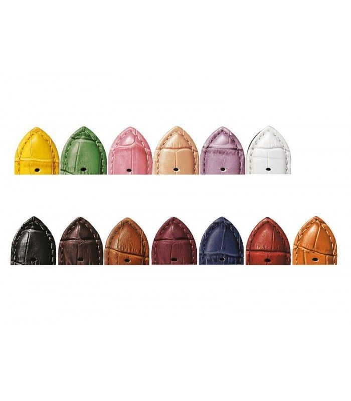 Correa de piel imitación cocodrilo para reloj Diloy368