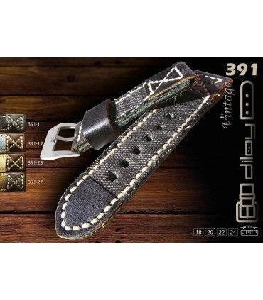 Correa jean denim retro para reloj, Diloy 391