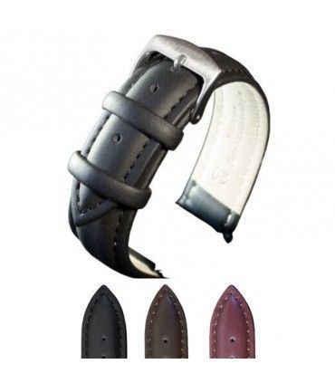 Correa de reloj de piel vacuno Cuero engrasado compatible con Daniel Wellington 12mm 14mm 16mm 18mm 20mm 22mm Ref.77