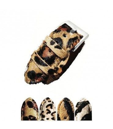 Correa de piel animal print para reloj, Diloy 388