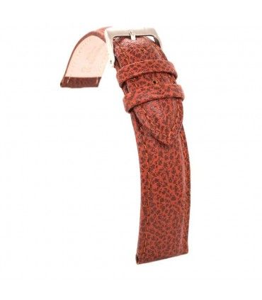 Correa de reloj elegante de piel vacuno alomada hecha con cuero con grabado búfalo. 10mm 12mm 14mm 16mm 18mm 20mm 22mm 24mm 131