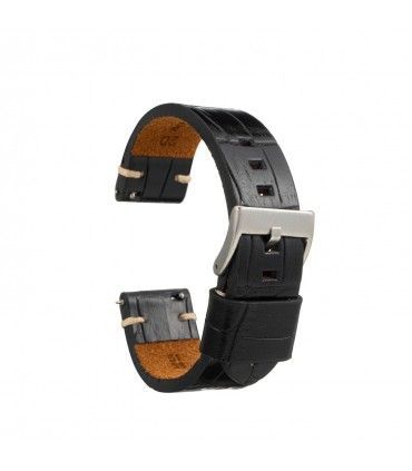 Correas de Reloj de Piel Grabado Cocodrilo. Diloy Ref 403