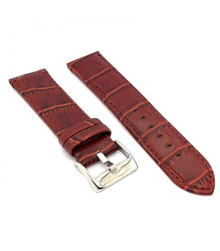 Correas de Reloj de Piel Grabado Cocodrilo. Diloy Ref 361