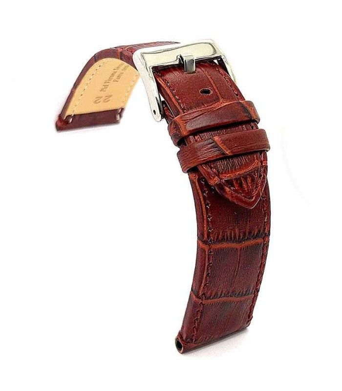 Correas de Reloj de Piel Grabado Cocodrilo. Diloy Ref 361