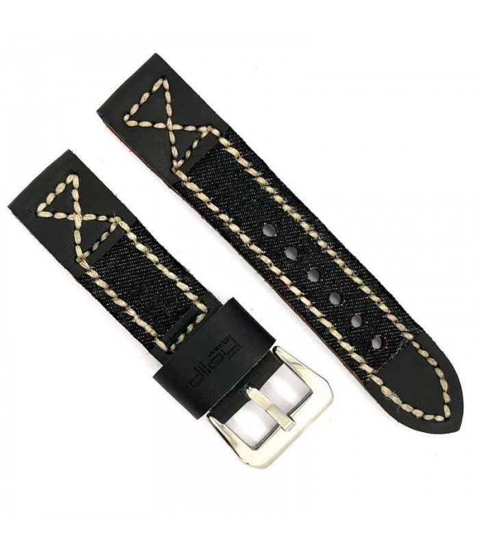 Correa jean denim retro para reloj, Diloy 391