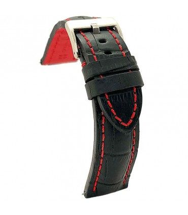 Correas de Reloj de Piel Premium Grabado Cocodrilo. Diloy Ref. 395