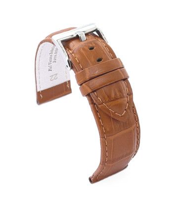 Correas de Reloj de Piel Grabado Cocodrilo Largo Especial. Diloy Ref 368EL