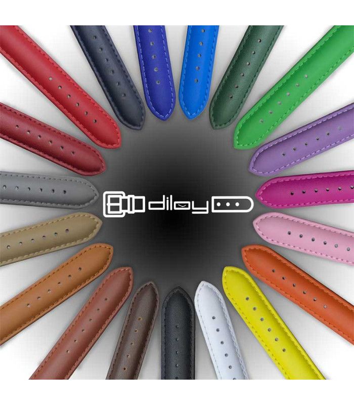 Correa de Reloj Piel Vacuno cuero liso. 8mm 10mm 12mm 14mm 16mm 18mm 20mm 22mm 24mm Ref. 302