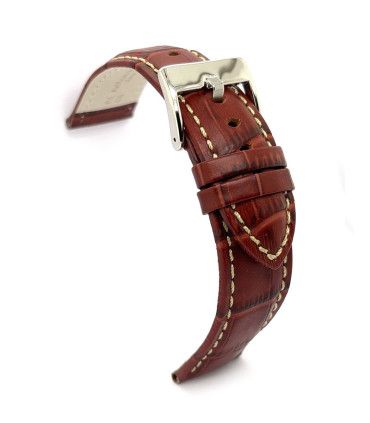 Correas Diloy de Reloj de Piel Grabado Cocodrilo 18mm 20mm 22mm 24mm 26mm 28mm 30mm. Ref 378