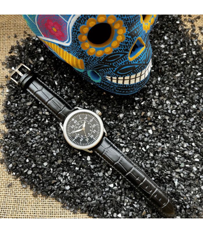 Correa de Reloj de Piel. Cuero legítimo grabado Cocodrilo alligator 14mm 16mm 18mm 20mm 22mm 24mm 26mm 28mm 30mm Ref 368