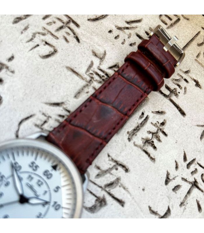 Correas de Reloj Diloy de Piel Grabado Cocodrilo 14mm 16mm 18mm 20mm 22mm 24mm. Ref 361